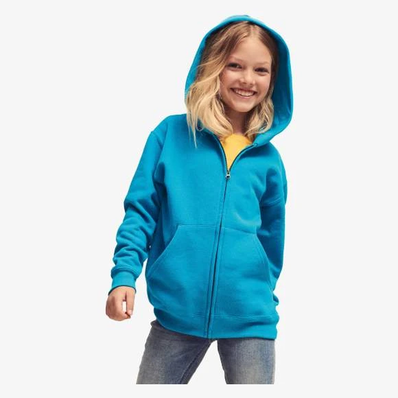 FRUIT OF THE LOOM 62-045-0 - Kids Classic Hooded Sweat Jacket 1 FRUIT OF THE LOOM 62-045-0 - Kids Classic Hooded Sweat Jacket