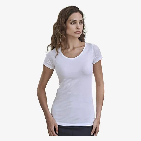 455 - Ladies Stretch Tee Extra Long 1 455 - Ladies Stretch Tee Extra Long