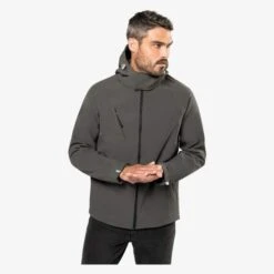 KARIBAN K413 - Veste Softshell à Capuche Homme