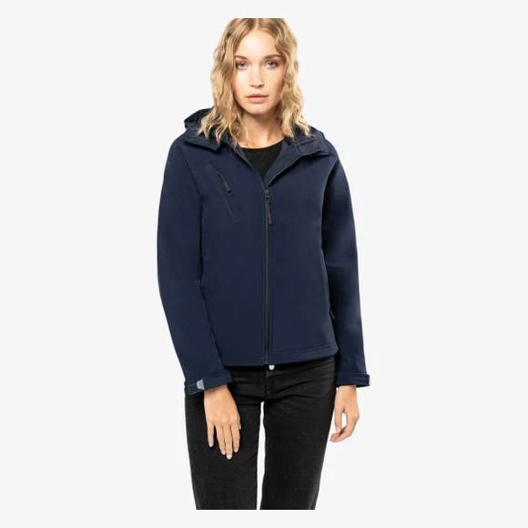 KARIBAN K414 - Veste Softshell à Capuche Femme 1 KARIBAN K414 - Veste Softshell à Capuche Femme