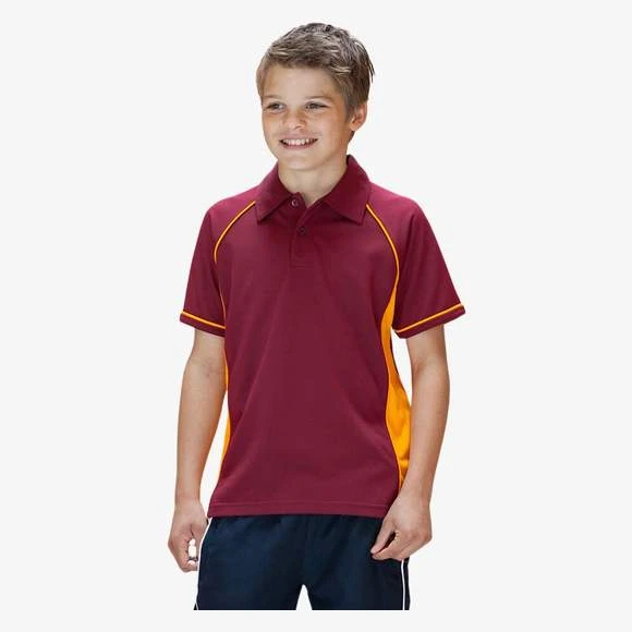 LV372 - Kids Piped Performance Polo 1 LV372 - Kids Piped Performance Polo