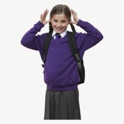 AC03J - Sweat-shirt à Col en V Pour Enfants Academy