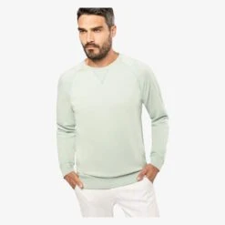 KARIBAN K480 - Sweat-shirt BIO Col Rond Manches Raglan Homme