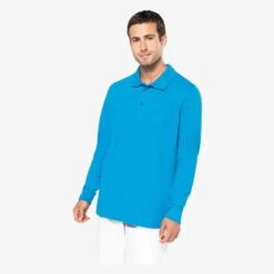 KARIBAN K256 - Polo Piqué Manches Longues Homme
