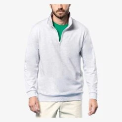 KARIBAN K478 - Sweat-shirt Col Zippé