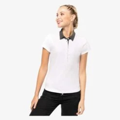 KARIBAN K261 - Polo Jersey Bicolore Femme