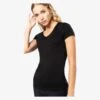 KARIBAN K3003 - T-shirt Supima® Col V Manches Courtes Femme