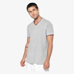 KARIBAN K374 - T-shirt Maille Piquée Col V Homme