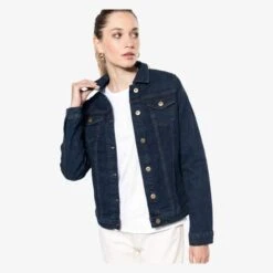 KARIBAN K6137 - Blouson Denim Non Doublé Femme