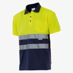 173 - Polo Bicolore Manches Courtes Haute Visibilité