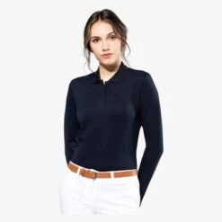 PK203 - Polo Supima® Manches Longues Femme