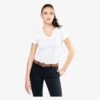 PK305 - T-shirt Supima® Col V Manches Courtes Femme