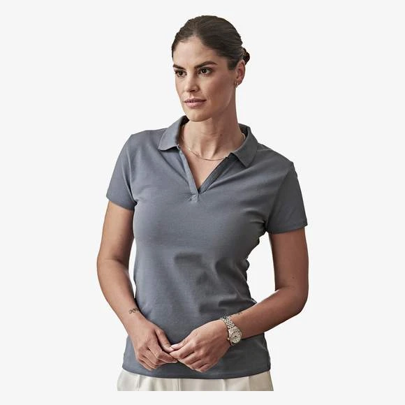 1409 - Women's Luxury Stretch V-neck Polo 1 1409 - Women's Luxury Stretch V-neck Polo