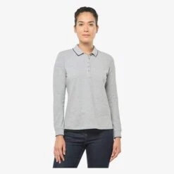 KARIBAN K281 - Polo Maille Piquée Manches Longues Femme