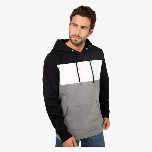 KARIBAN K4016 - Sweat-shirt Tricolore à Capuche Unisexe 1 KARIBAN K4016 - Sweat-shirt Tricolore à Capuche Unisexe