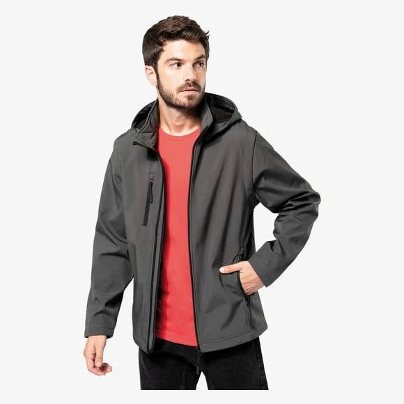 KARIBAN K422 - Veste Softshell 3 Couches à Capuche Avec Manches Amovibles Unisexe 1 KARIBAN K422 - Veste Softshell 3 Couches à Capuche Avec Manches Amovibles Unisexe
