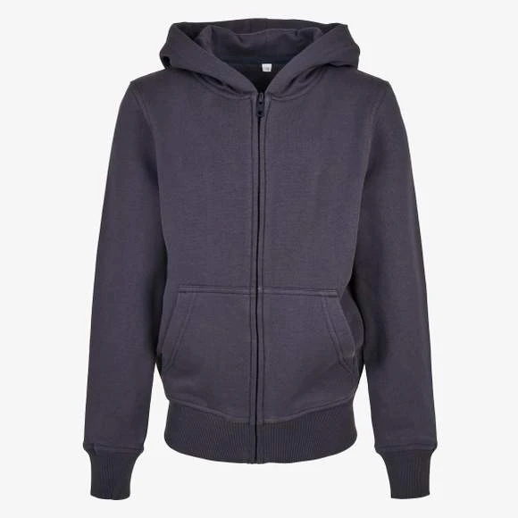 Build Your Brand BY188 - Kids Organic Basic Zip Hoody 1 Build Your Brand BY188 - Kids Organic Basic Zip Hoody