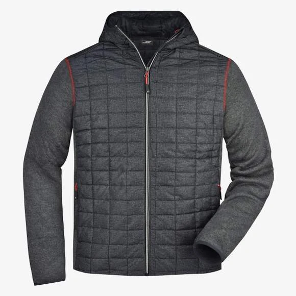 James & Nicholson JN772 - Men´s Knitted Hybrid Jacket 1 James & Nicholson JN772 - Men´s Knitted Hybrid Jacket