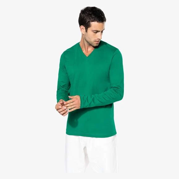 KARIBAN K358 - T-shirt Col V Manches Longues 3 KARIBAN K358 - T-shirt Col V Manches Longues – Image 3