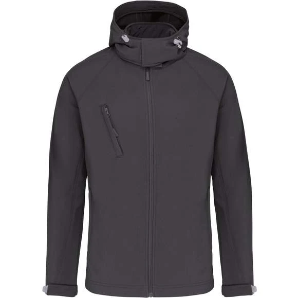 KARIBAN K413 - Veste Softshell à Capuche Homme 2 KARIBAN K413 - Veste Softshell à Capuche Homme – Image 2