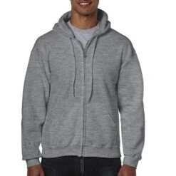 Gildan 18600 - Adult Full Zip Hooded Sweatshirt -Nicholson Boutique aHR0cDovL21lZGlhMi5kZXNpZ25wYXJ0bmVyLmZyL2MvcC83NjMvNzYzLTE0MDQ1LTEuanBn