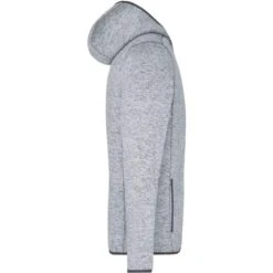 James & Nicholson JN589 - Men's Knitted Fleece Hoody -Nicholson Boutique aHR0cDovL21lZGlhMi5kZXNpZ25wYXJ0bmVyLmZyL2MvcC83ODMxLzc4MzEtMTA4NzEtMy5qcGc