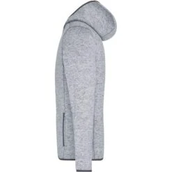 James & Nicholson JN589 - Men's Knitted Fleece Hoody -Nicholson Boutique aHR0cDovL21lZGlhMi5kZXNpZ25wYXJ0bmVyLmZyL2MvcC83ODMxLzc4MzEtMTA4NzEtNC5qcGc