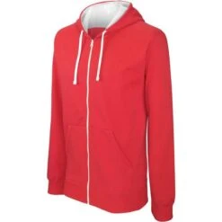 KARIBAN K466 - Sweat-shirt Zippé Capuche Contrastée -Nicholson Boutique aHR0cDovL21lZGlhMi5kZXNpZ25wYXJ0bmVyLmZyL2MvcC84NjI1Lzg2MjUtMTMyNi0xLmpwZw