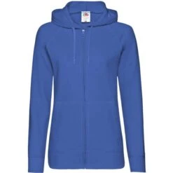 FRUIT OF THE LOOM 62-150-0 - Lightweight Hooded Sweat Jacket Lady-Fit -Nicholson Boutique aHR0cDovL21lZGlhMi5kZXNpZ25wYXJ0bmVyLmZyL2MvcC8xMDE4OS8xMDE4OS00MDUtMS5qcGc