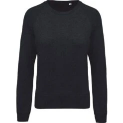 KARIBAN K481 - Sweat-shirt BIO Col Rond Manches Raglan Femme -Nicholson Boutique aHR0cDovL21lZGlhMi5kZXNpZ25wYXJ0bmVyLmZyL2MvcC8xMDU4MC8xMDU4MC0xNDM4My0xLmpwZw