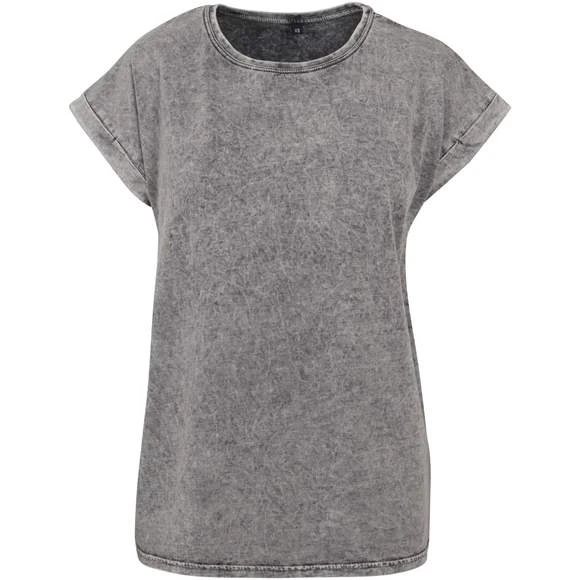 Build Your Brand BY053 - Ladies Acid Washed Extended Shoulder Tee 2 Build Your Brand BY053 - Ladies Acid Washed Extended Shoulder Tee – Image 2