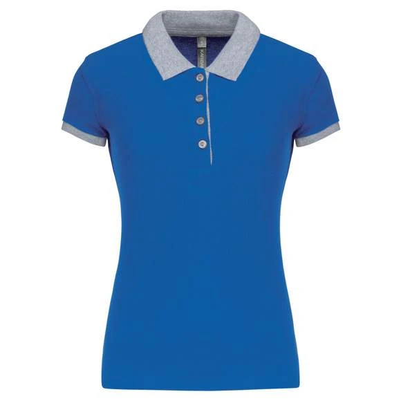 KARIBAN K259 - Polo Piqué Bicolore Femme 2 KARIBAN K259 - Polo Piqué Bicolore Femme – Image 2