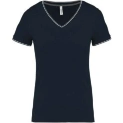 KARIBAN K394 - T-shirt Maille Piquée Col V Femme -Nicholson Boutique aHR0cDovL21lZGlhMi5kZXNpZ25wYXJ0bmVyLmZyL2MvcC8xNDU0MS8xNDU0MS0xNDM3NC0xLmpwZw