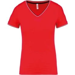 KARIBAN K394 - T-shirt Maille Piquée Col V Femme -Nicholson Boutique aHR0cDovL21lZGlhMi5kZXNpZ25wYXJ0bmVyLmZyL2MvcC8xNDU0MS8xNDU0MS0xNDM3Ny0xLmpwZw