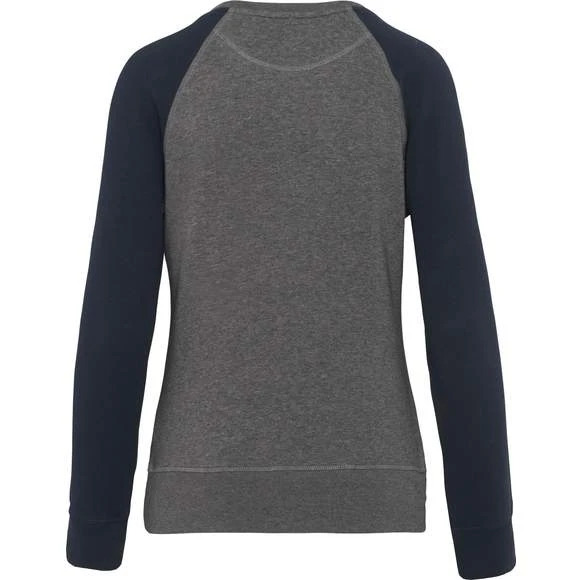 KARIBAN K492 - Sweat-shirt BIO Bicolore Col Rond Manches Raglan Femme 5 KARIBAN K492 - Sweat-shirt BIO Bicolore Col Rond Manches Raglan Femme – Image 5
