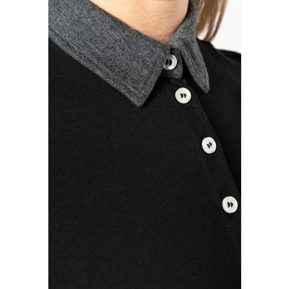 KARIBAN K261 - Polo Jersey Bicolore Femme 4 KARIBAN K261 - Polo Jersey Bicolore Femme – Image 4