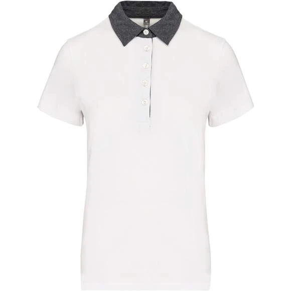 KARIBAN K261 - Polo Jersey Bicolore Femme 10 KARIBAN K261 - Polo Jersey Bicolore Femme – Image 10