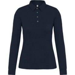 KARIBAN K265 - Polo Jersey Manches Longues Femme -Nicholson Boutique aHR0cDovL21lZGlhMi5kZXNpZ25wYXJ0bmVyLmZyL2MvcC8xNDUwNC8xNDUwNC0xMjYxLTEuanBn