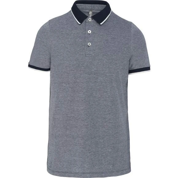 KARIBAN K266 - Polo Bicolore Homme 2 KARIBAN K266 - Polo Bicolore Homme – Image 2