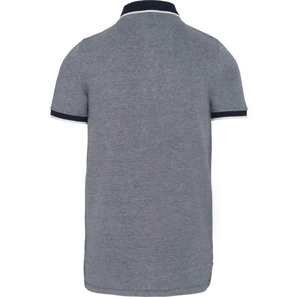 KARIBAN K266 - Polo Bicolore Homme 3 KARIBAN K266 - Polo Bicolore Homme – Image 3