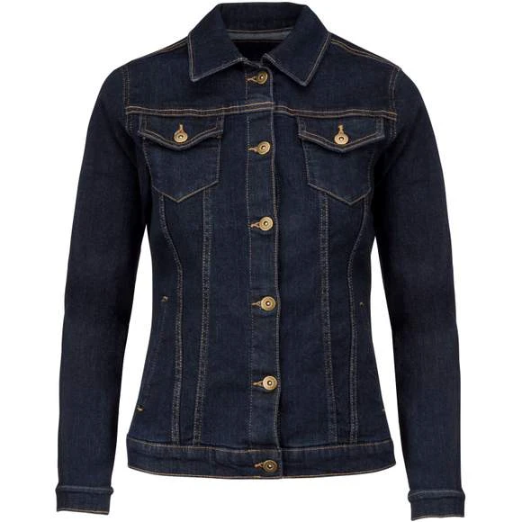 KARIBAN K6137 - Blouson Denim Non Doublé Femme 2 KARIBAN K6137 - Blouson Denim Non Doublé Femme – Image 2