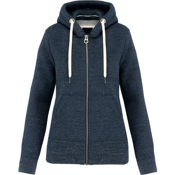 KARIBAN KV2307 - Sweat-shirt Vintage Zippé à Capuche Femme 11 KARIBAN KV2307 - Sweat-shirt Vintage Zippé à Capuche Femme – Image 11