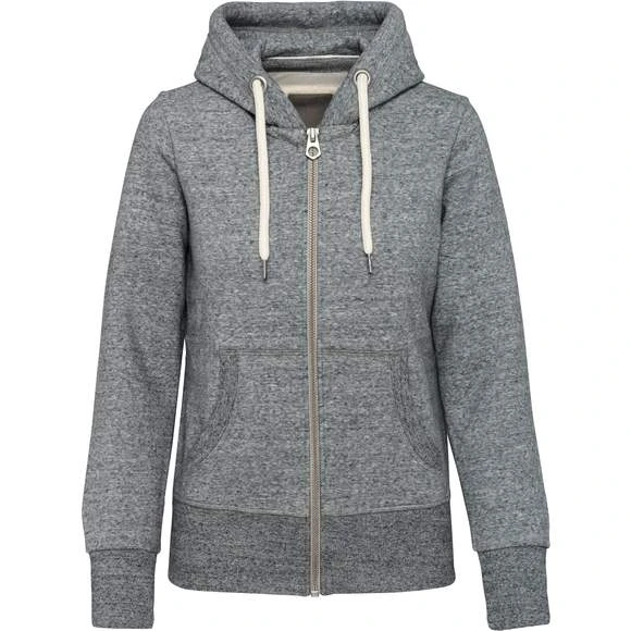 KARIBAN KV2307 - Sweat-shirt Vintage Zippé à Capuche Femme 8 KARIBAN KV2307 - Sweat-shirt Vintage Zippé à Capuche Femme – Image 8