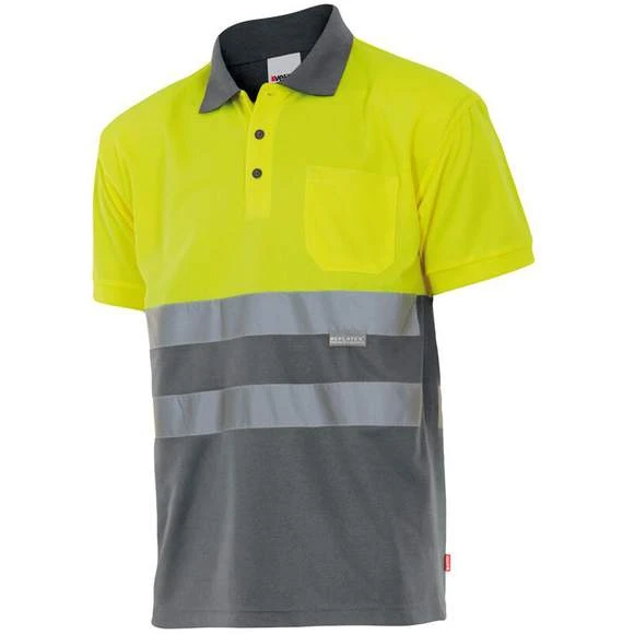 173 - Polo Bicolore Manches Courtes Haute Visibilité 3 173 - Polo Bicolore Manches Courtes Haute Visibilité – Image 3