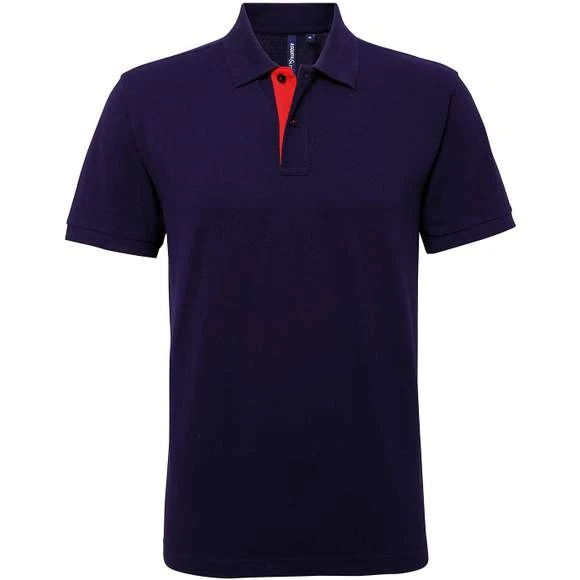 AQ012 - Polo Contrasté Coupe Classique Homme 4 AQ012 - Polo Contrasté Coupe Classique Homme – Image 4