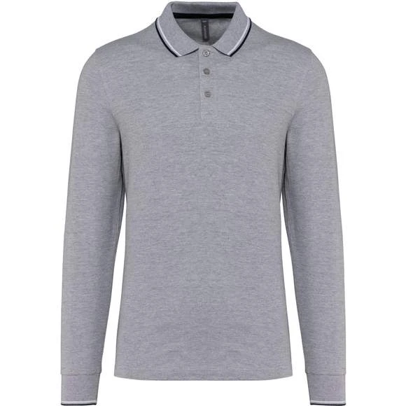 KARIBAN K280 - Polo Maille Piquée Manches Longues Homme 5 KARIBAN K280 - Polo Maille Piquée Manches Longues Homme – Image 5