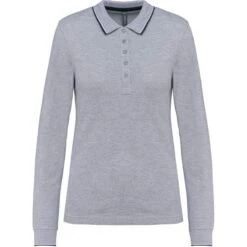 KARIBAN K281 - Polo Maille Piquée Manches Longues Femme -Nicholson Boutique aHR0cDovL21lZGlhMi5kZXNpZ25wYXJ0bmVyLmZyL2MvcC8xNzQwMi8xNzQwMi0xNDM3Ni0xLmpwZw