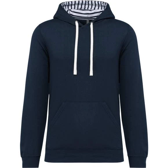 KARIBAN K4013 - Sweat-shirt à Capuche Contrastée à Motifs Unisexe 2 KARIBAN K4013 - Sweat-shirt à Capuche Contrastée à Motifs Unisexe – Image 2