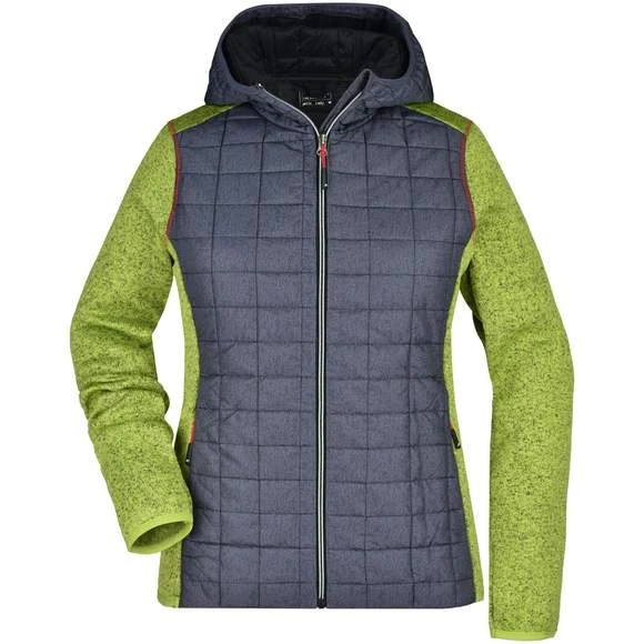 James & Nicholson JN771 - Ladies´ Knitted Hybrid Jacket 2 James & Nicholson JN771 - Ladies´ Knitted Hybrid Jacket – Image 2