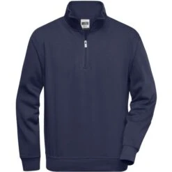 James & Nicholson JN831 - Workwear Half Zip Sweat -Nicholson Boutique aHR0cDovL21lZGlhMi5kZXNpZ25wYXJ0bmVyLmZyL2MvcC8xNzc1MS8xNzc1MS0xMDc0NC0xLmpwZw